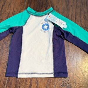 Cat & Jack Teal and Navy Kids Swim Shirt